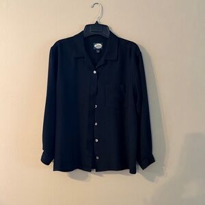 Tommy Bahama Black Long Sleeve Casual Button-Down Shirt
